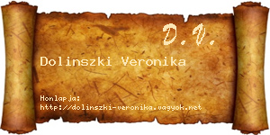 Dolinszki Veronika névjegykártya