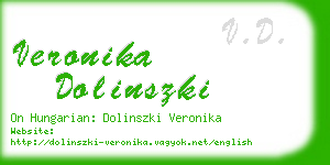 veronika dolinszki business card
